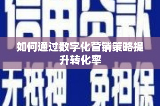 连州如何通过数字化营销策略提升转化率